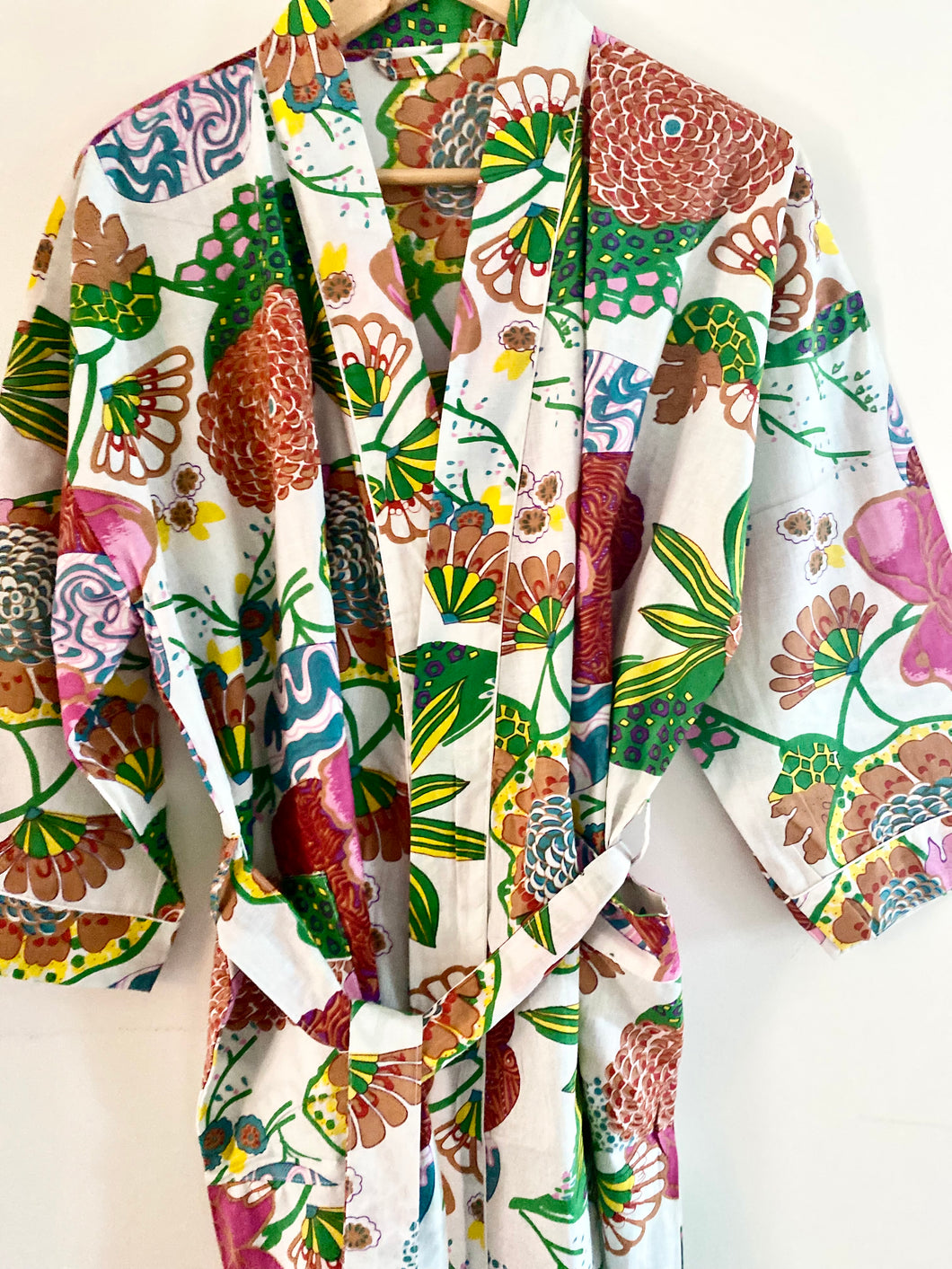 Boho Lily Cotton Kimono Robe
